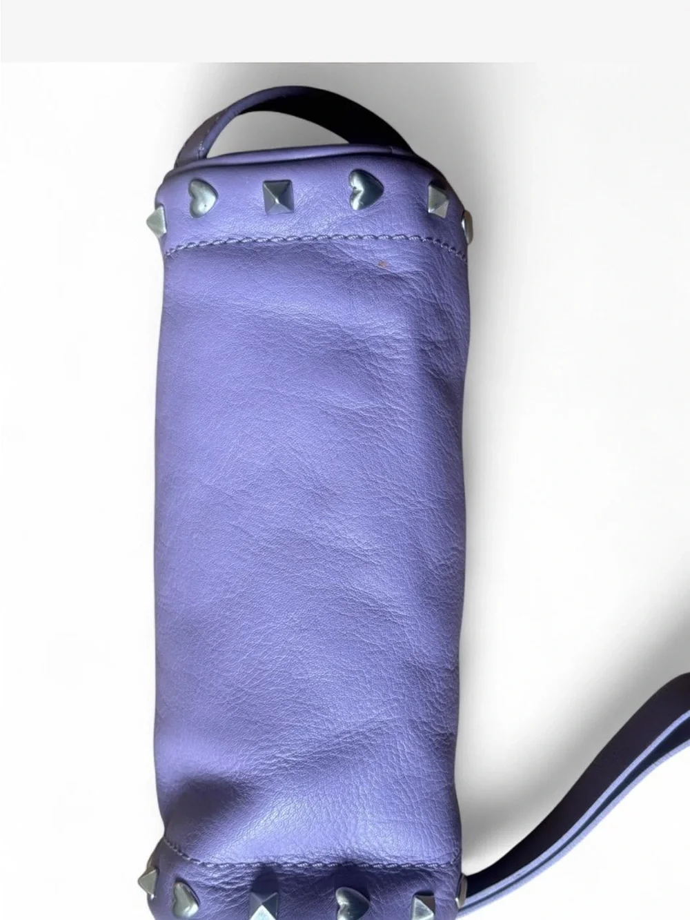 OG P&G Juicy Leather Studded Wristlet Makeup Bag - Barrel Bag